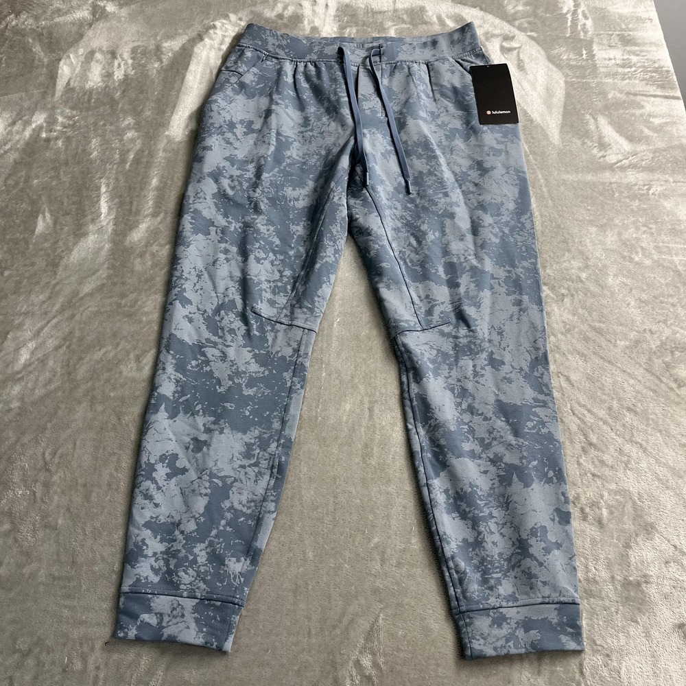 Lululemon Pants Mens L Blue City Sweat Jogger Elastic Waist Athletic Camo NWT